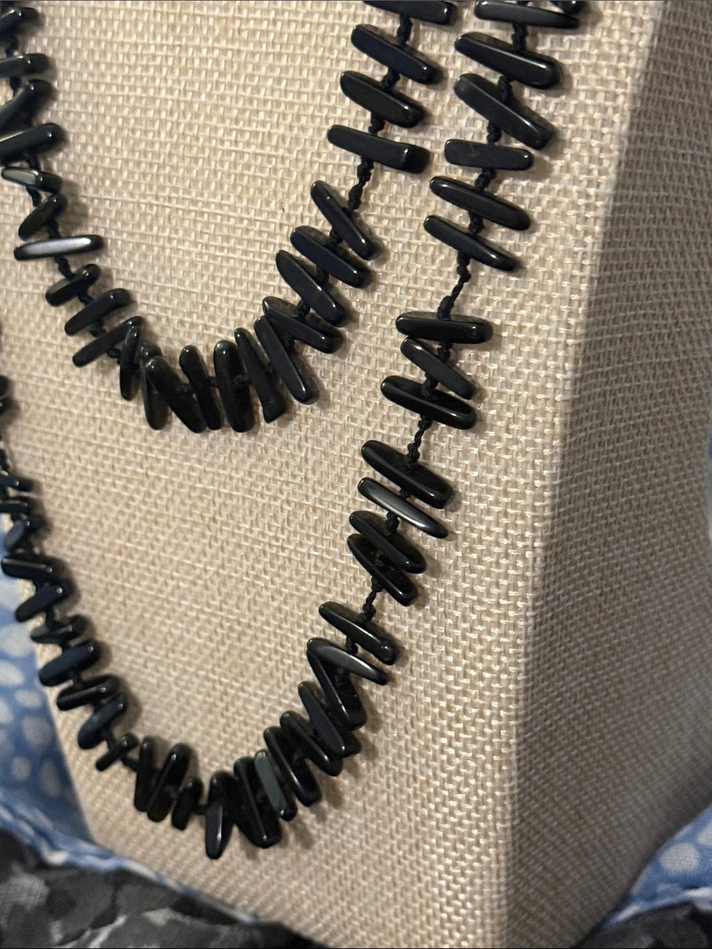 Black Layered Beaded Necklace - Women Jewelry - Picture 2 of 3